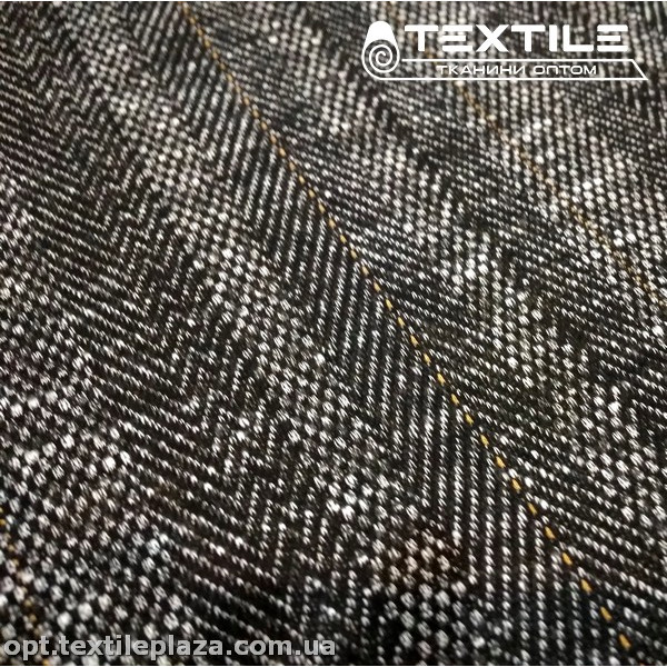 Трикотаж демисезонный цветной 3749D10C1 елочка, желто-серый