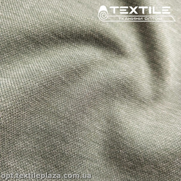 Трикотаж демисезонный однотонный 3756C3 диамант, серо-фисташковый