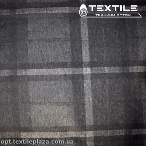 Трикотаж демисезонный цветной 3382D15C1 клетка, серо-черный