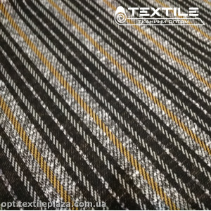 Трикотаж демисезонный цветной 3749D4C1 полоска, желто-серый