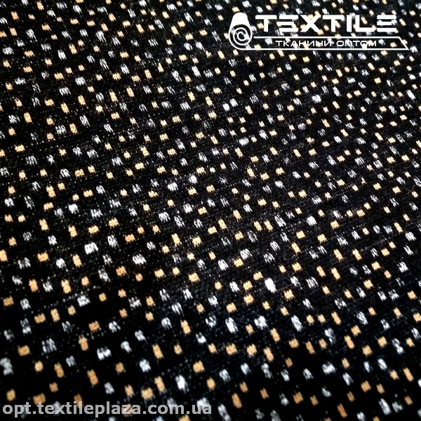 Трикотаж демисезонный цветной 4008D5C2 пятна, желто-черный