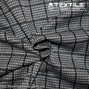 Трикотаж демисезонный цветной 3767D3C1 гусиная лапка, серо-черный