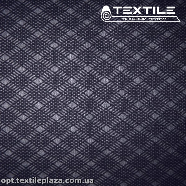Трикотаж демисезонный цветной 3382D8C1 ромб, сине-черный