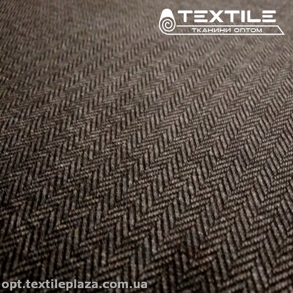 Трикотаж демисезонный цветной 50079D18C2 елочка, коричнево-черный