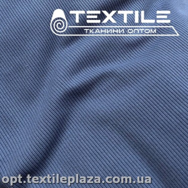 Трикотаж резинка демисезонный 4170D1C7 (2 мм) темно-голубой