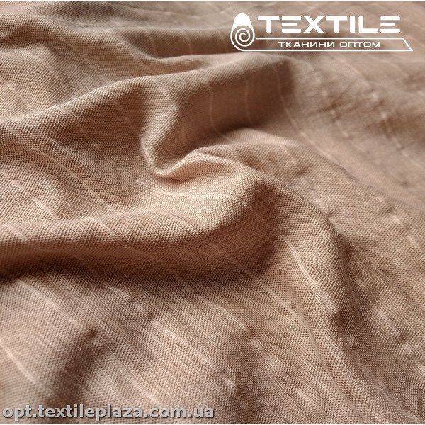 Трикотаж летний цветной 3786D1C3 полоска, бежевый