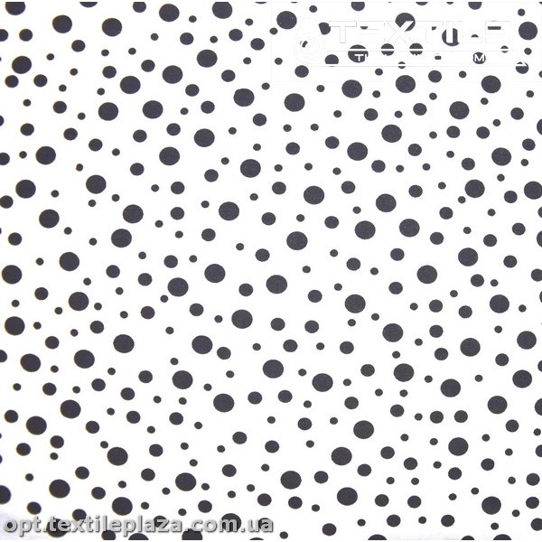 Трикотаж летний цветной 4099D3C2 горошек, белый