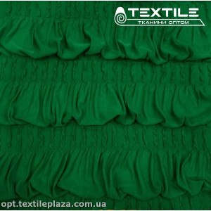Трикотаж жаккард летний 82163D12C7 воланы, зеленый