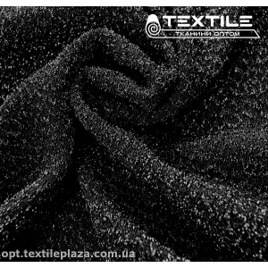 Трикотаж люрекс нарядный 61352D2C6 жаккард, чёрный