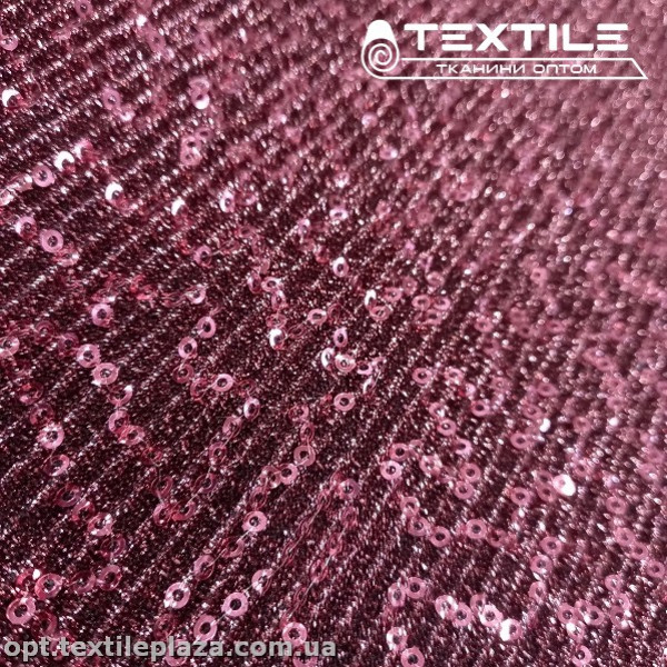 Трикотаж люрекс нарядный 12900D1C3 гофре, пайетки, розовый