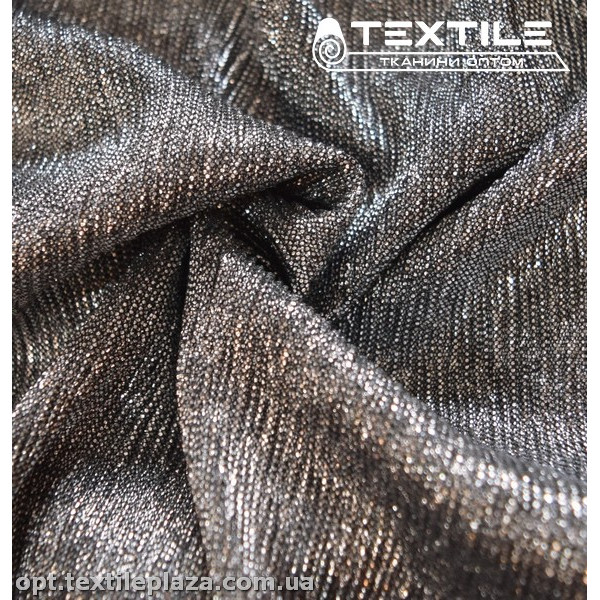 Трикотаж люрекс нарядный 2200D4C4 гофре, серебристый