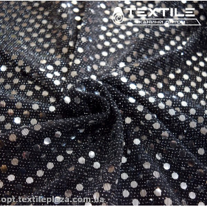 Трикотаж люрекс нарядный 6094D18C1 пайетки, серебро