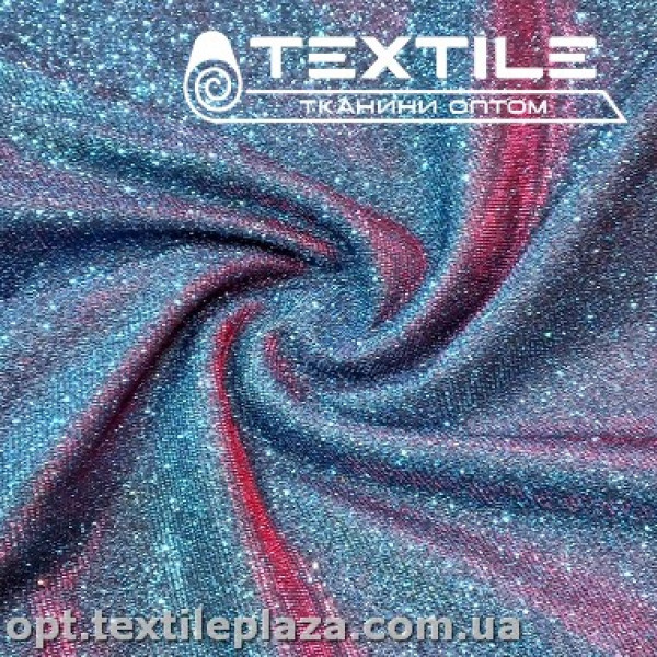 Трикотаж люрекс нарядный 4224C20 розово-голубой