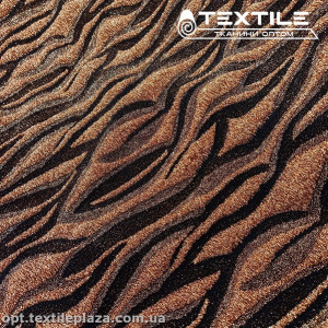 Трикотаж люрекс нарядный 61354D4C2 жаккард, золотисто-черный