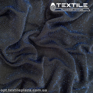 Трикотаж люрекс нарядный 6094D17C5 сине-черный