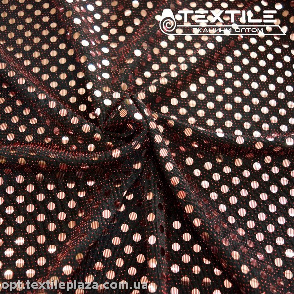 Трикотаж люрекс нарядный 6094D18C3 пайетки, красный