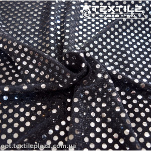 Трикотаж люрекс нарядный 6094D18C4 пайетки, черный