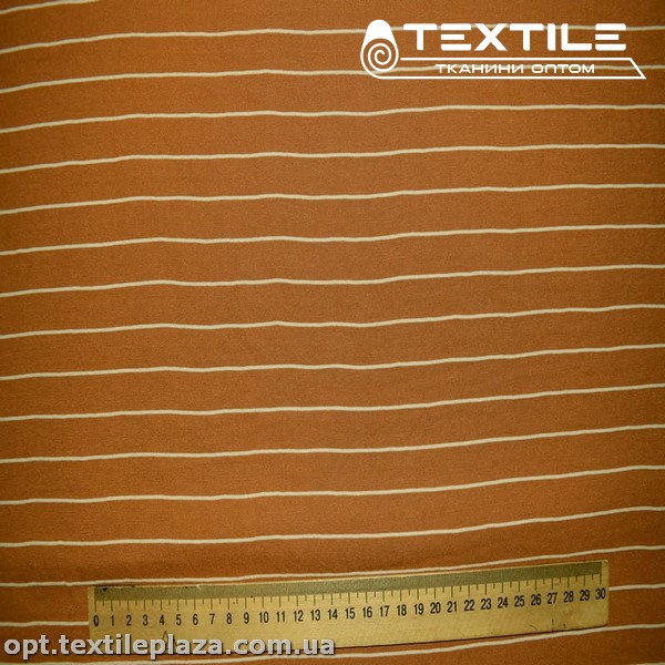 Трикотаж летний цветной 12983D1C9 полоска, пыльно-оранжевый