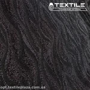 Трикотаж люрекс нарядный 61354D4C6 жаккард, черный