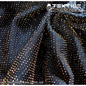 Трикотаж люрекс нарядный 6094D17C2 золотисто-черный