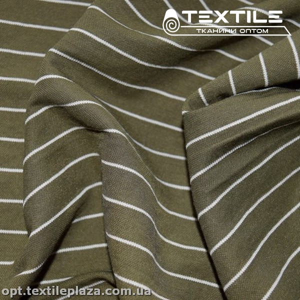 Трикотаж летний цветной 3125D1C6 полоска, хаки