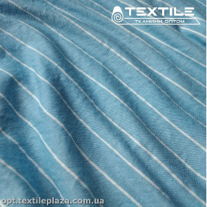 Трикотаж летний цветной 3536D1C9 полоска, голубой