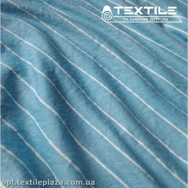 Трикотаж летний цветной 3536D1C9 полоска, голубой