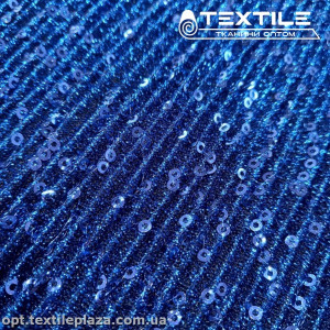 Трикотаж люрекс нарядный 12900D1C5 гофре, пайетки, электрик