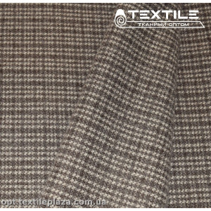 Трикотаж кашемир 4213D1C2 гусиная лапка, коричневый