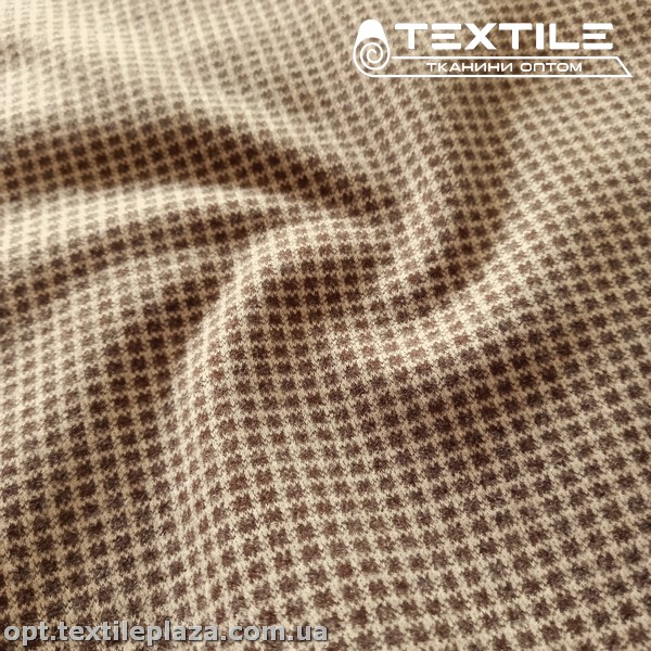 Трикотаж кашемир 4263D1C2 клетка, коричневый
