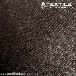 Трикотаж рубчик 4201C14 черно-коричневый