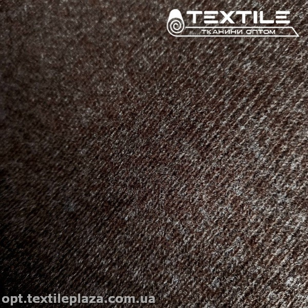 Трикотаж рубчик 4201C14 черно-коричневый