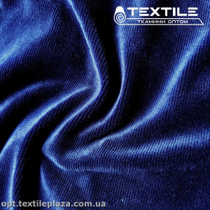 Трикотаж вельвет 4258C2 темно-синий