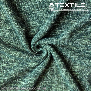 Трикотаж люрекс зимний 3031C2 меланж, темная морская волна