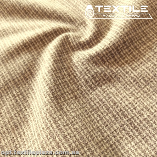 Трикотаж кашемир 4264D1C2 гусиная лапка, бежевый