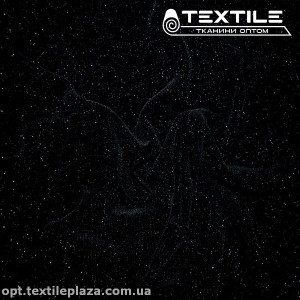 Трикотаж велюр 3664C2 люрекс, черный