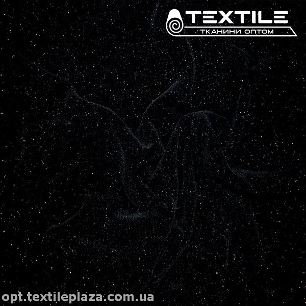 Трикотаж велюр 3664C2 люрекс, черный