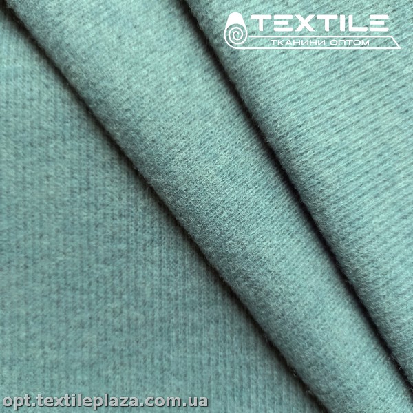 Трикотаж рубчик 4121C14 бирюзово-голубой