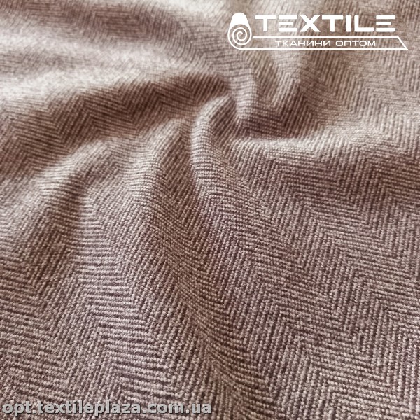 Трикотаж кашемир 4259D1C2 елочка, темно-коричневый