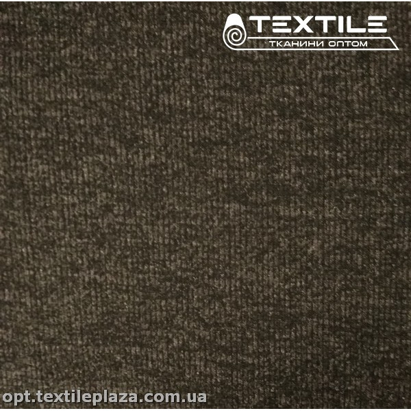 Трикотаж зимний однотонный 3718C1 меланж, графитовый