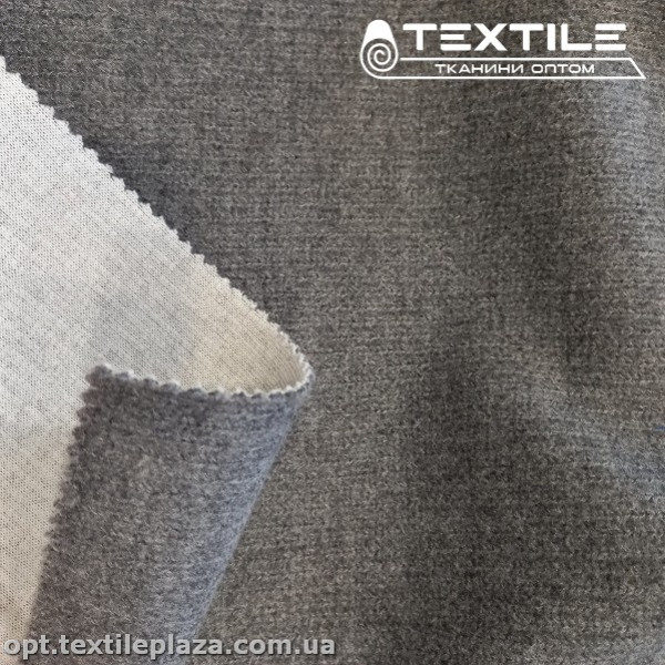 Трикотаж пальтовый 6296D1C1 довяз, серый