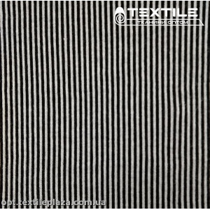 Трикотаж зимний цветной 3301D1C1 полоска, черно-белый
