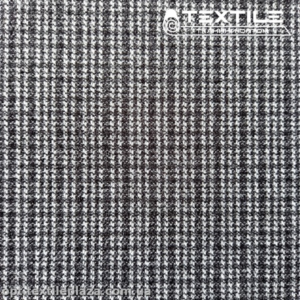 Трикотаж кашемир 4239D1C7 клетка, черный