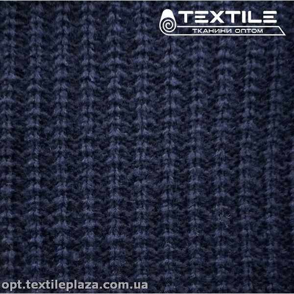 Трикотаж вязаный 12528C2 темно-синий