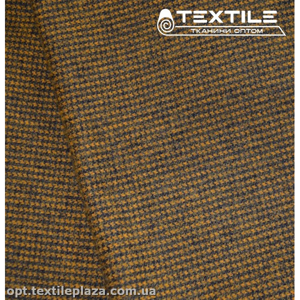 Трикотаж кашемир 3768D1C3 гусиная лапка, горчичный