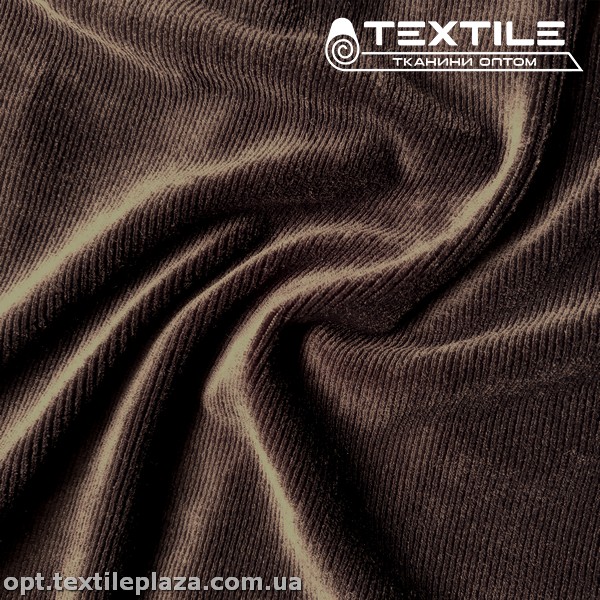 Трикотаж вельвет 4258C4 темно-коричневый