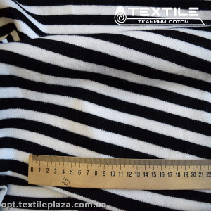 Трикотаж зимний цветной 3304D1C4 полоска, черно-белый