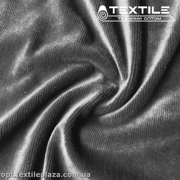 Трикотаж вельвет 4258C5 серый