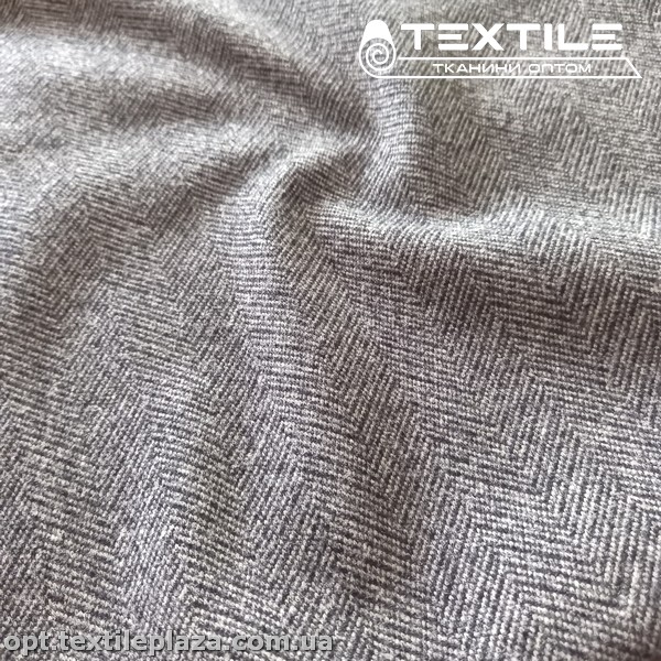 Трикотаж кашемир 4260D1C1 елочка, темно-серый