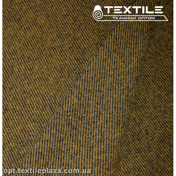 Трикотаж кашемир 3768D2C3 полоска, горчичный